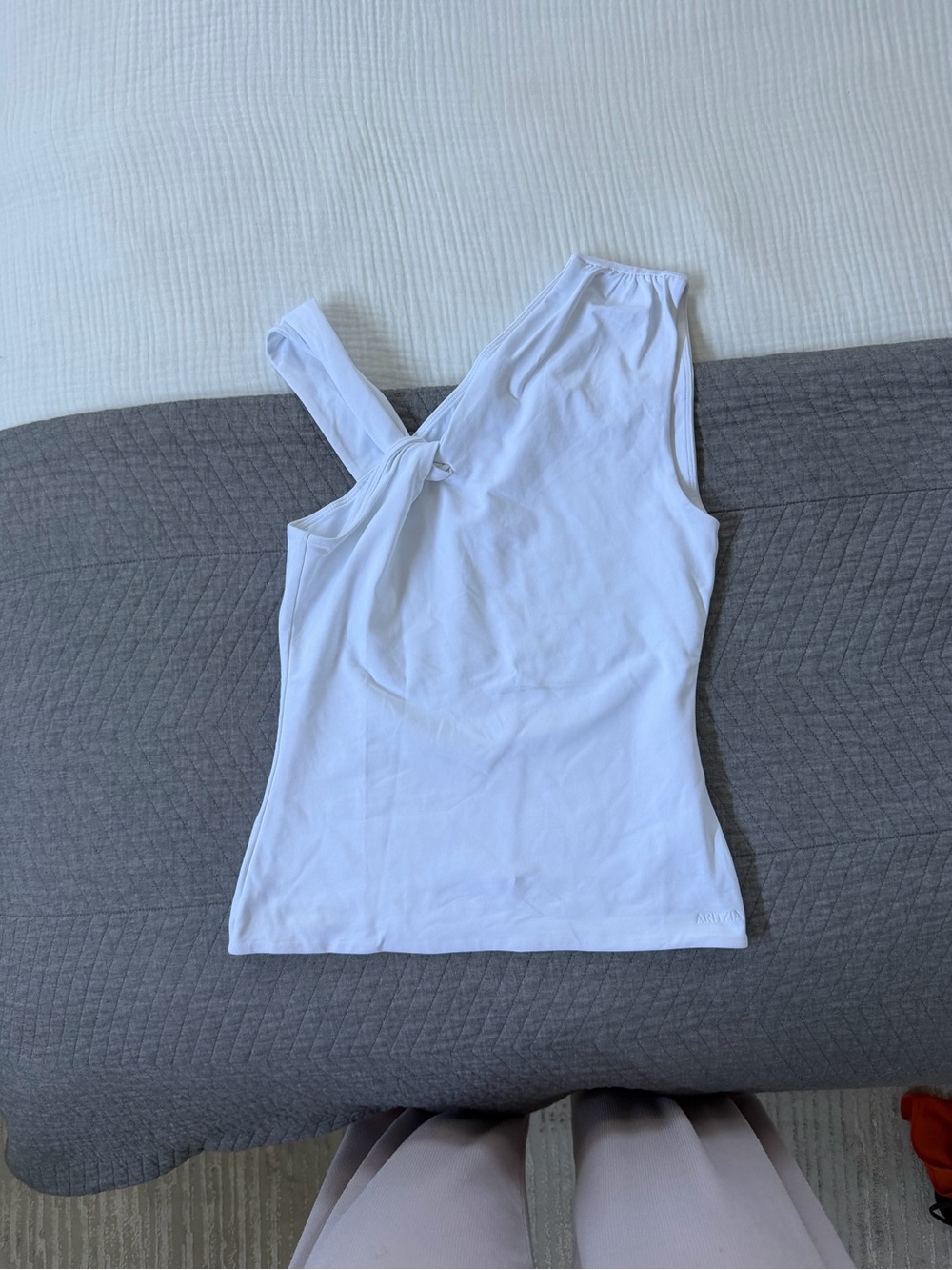 Babaton Asymmetrical White Contour Top
